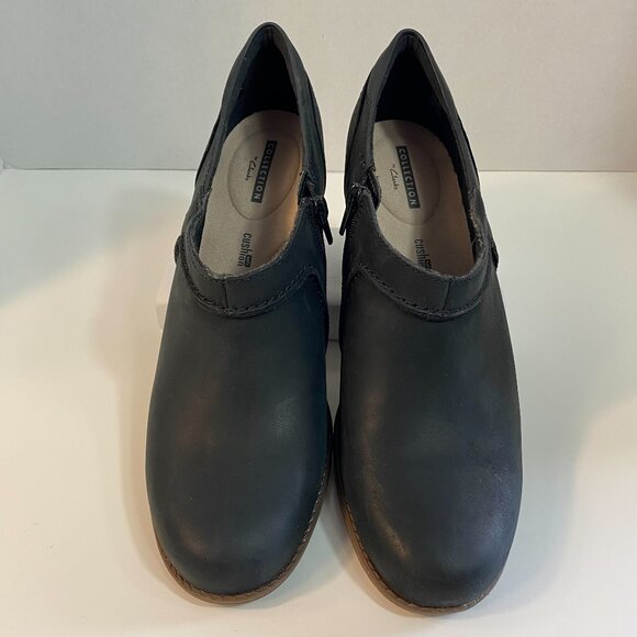 Clarks Shoes - Clark's SZ 11M Womens Black Sashlin Aleta Shoe with Block Heel